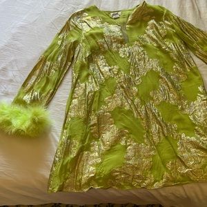 SHRUTI SANCHETI FAUX FEATHER DRESS